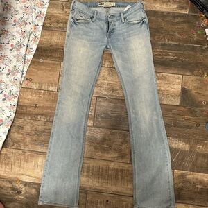 Hollister Light Wash Straight Leg Jeans low rise